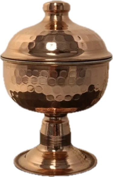 Sugar bowl, hand-hammered