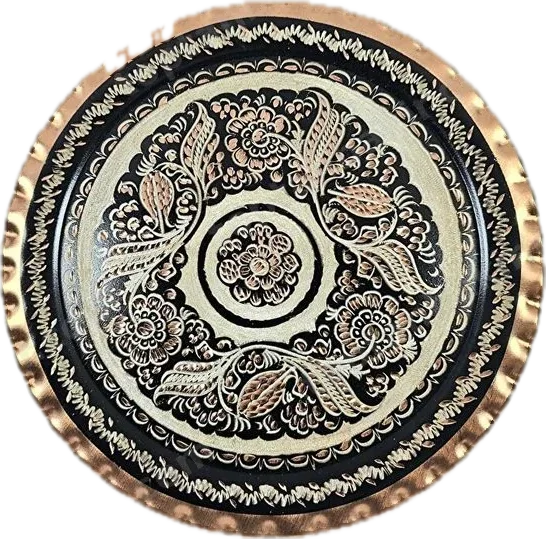 Serving tray, 25 cm, hand-engraved