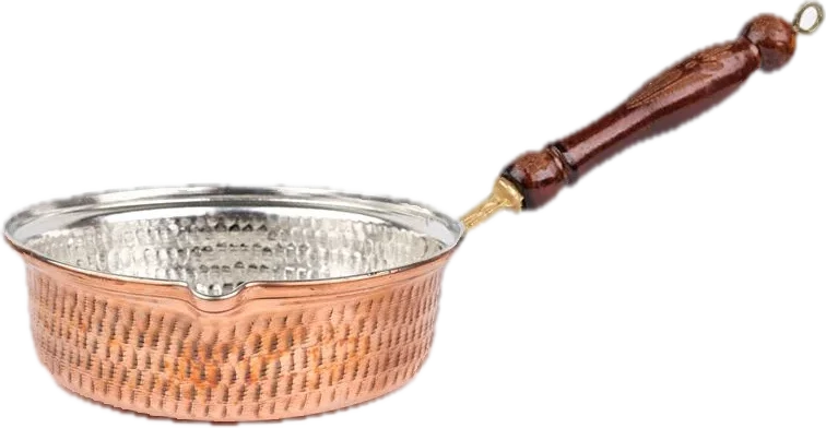 Handled sauce pan, 14 cm, copper