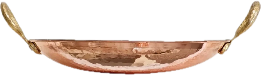 Shallow frying pan, 22 cm, copper