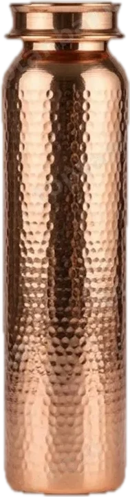 Hammered water bottle, 550 ml, hand-hammered