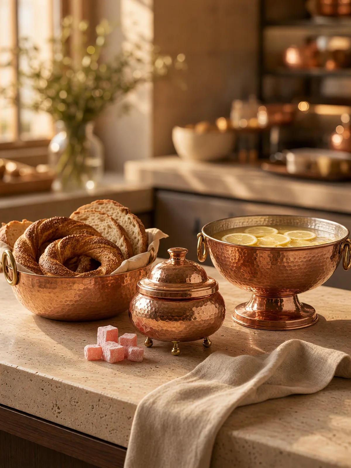 Serveware: handmade copper serveware